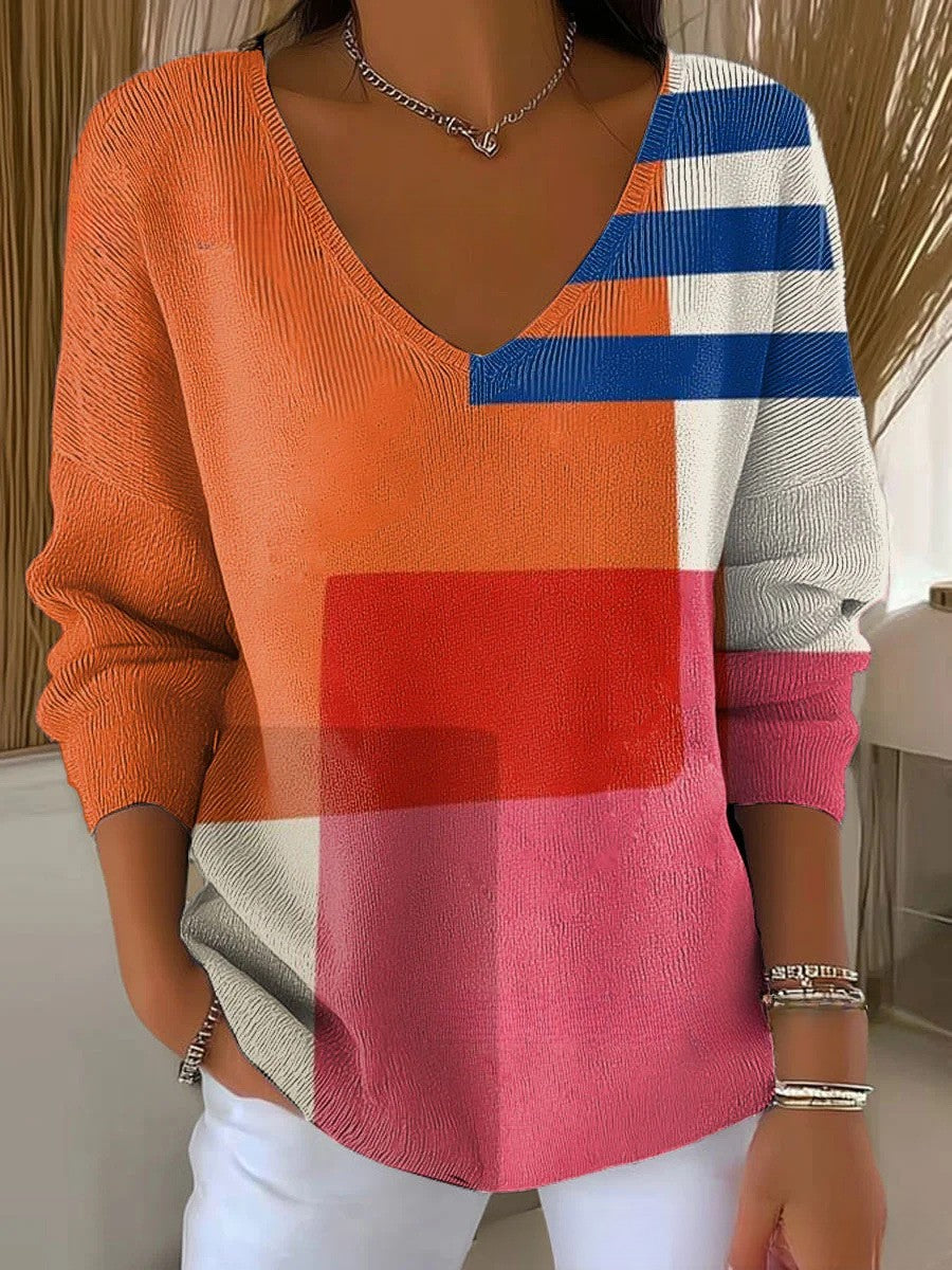 Lois & Tom's - Knit Sweater with V-Neck