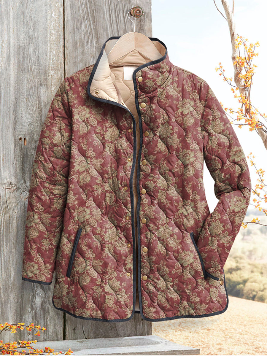 Lois & Tom's - Retro Floral Print Women's Jacket