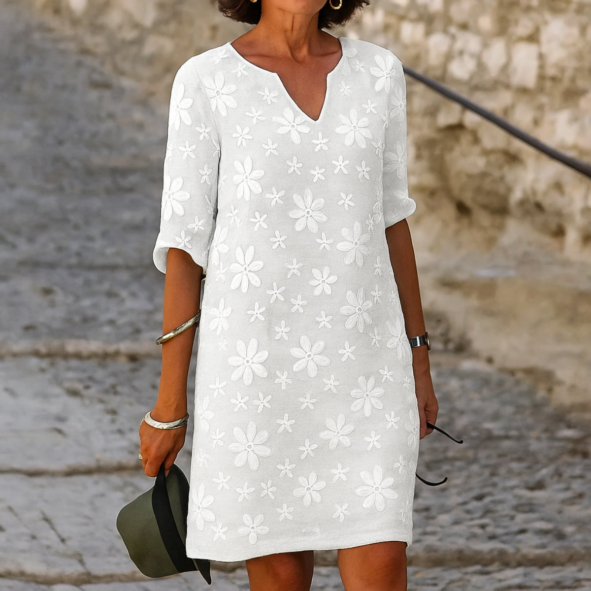 Maelys – Elegant Dress with Floral Print