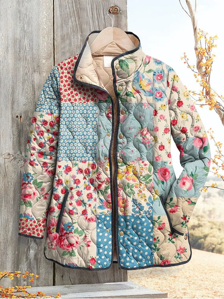 Lois & Tom's - Charming Floral Quilted Jacket