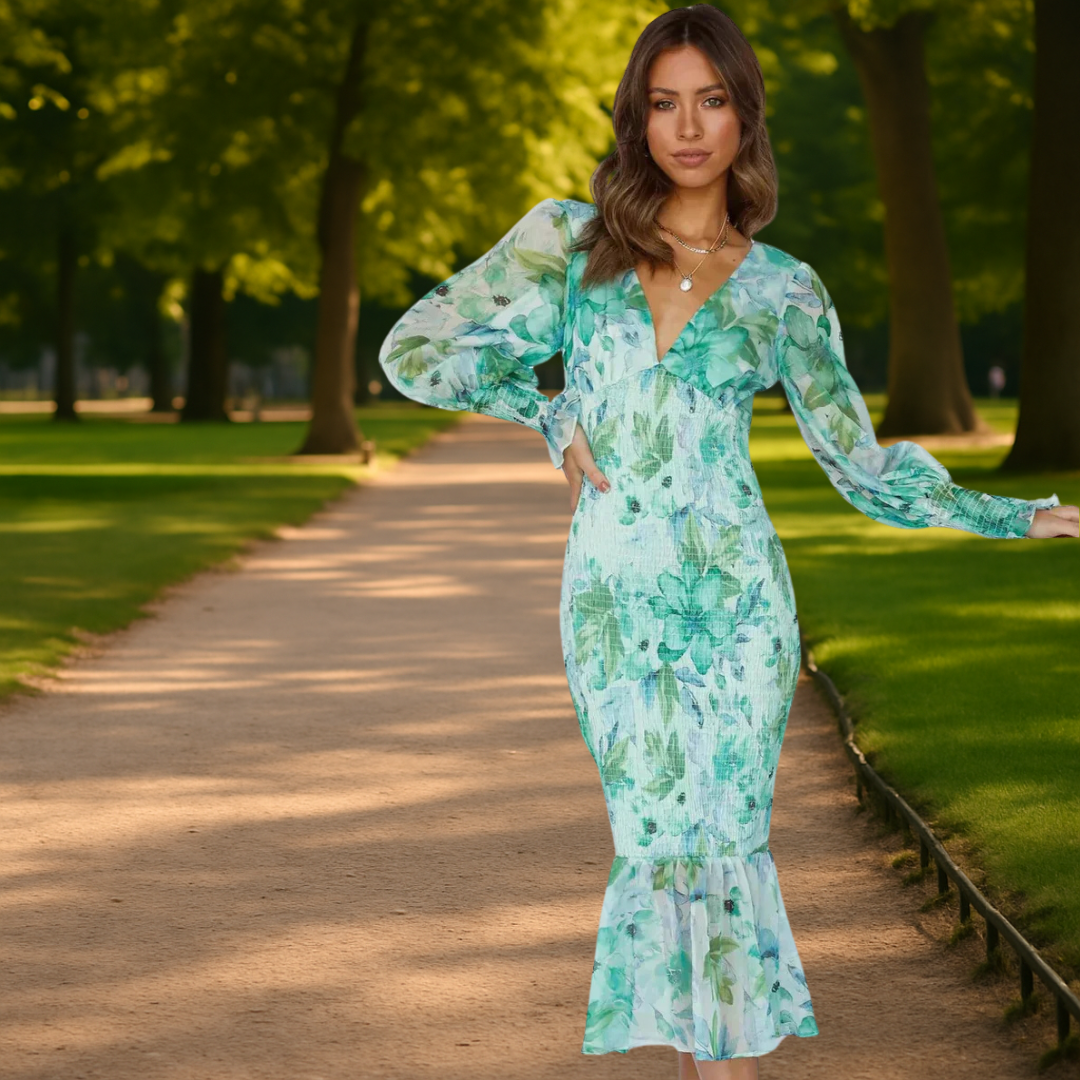 Amelie - Maxi Dress with Flowerprint