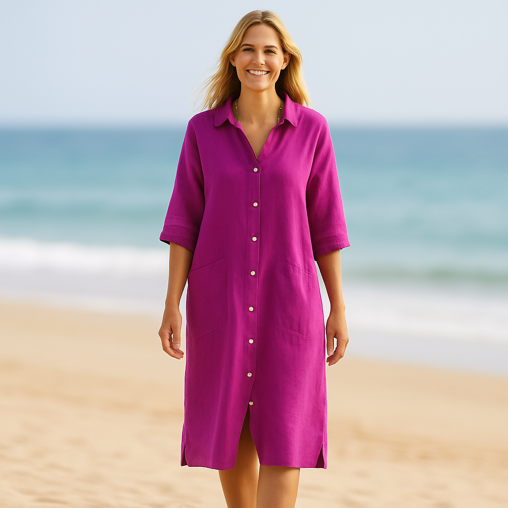 Jaly - Linen Dress with Pockets
