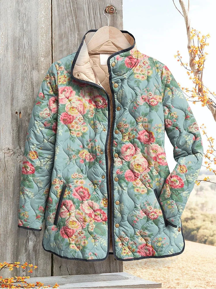 Lois & Tom's - Quilted Floral Print Women's Jacket