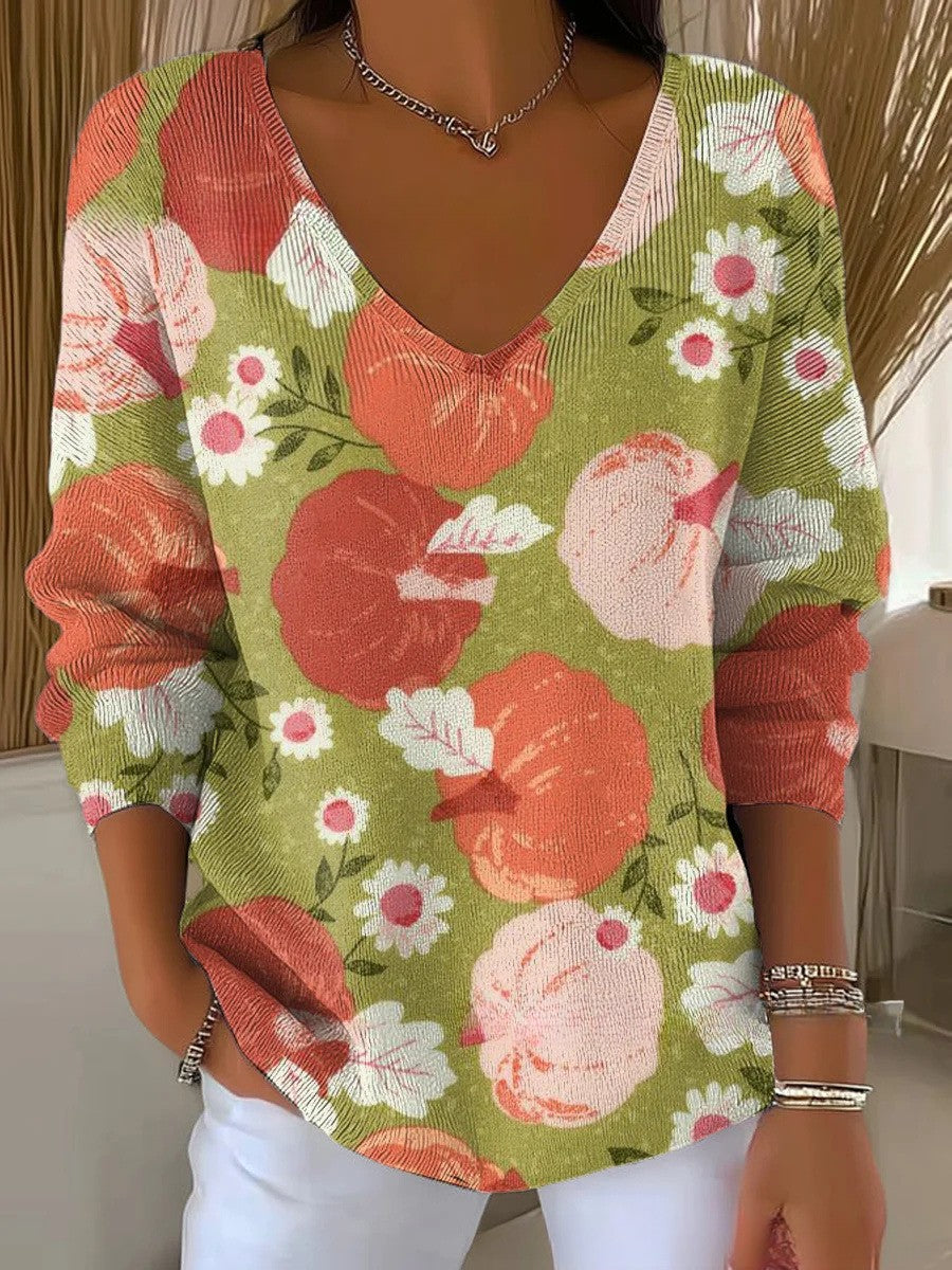 Lois & Tom's - Knit Sweater with V-Neck
