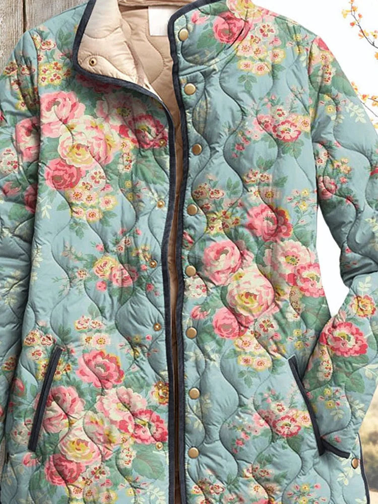 Lois & Tom's - Quilted Floral Print Women's Jacket