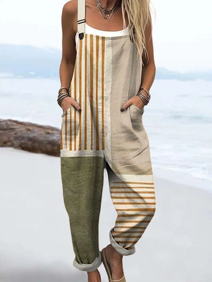 Lois & Tom's - Striped Relaxed Jumpsuit