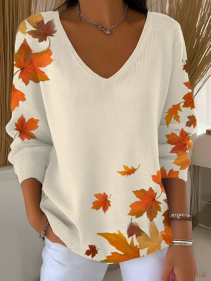 Lois & Tom's - Knit Sweater with V-Neck