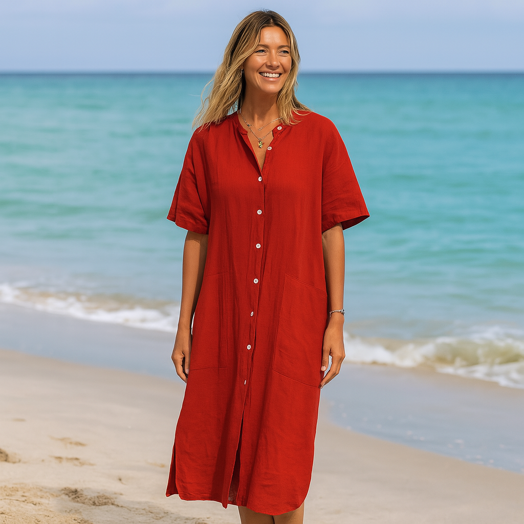 Jaly - Linen Dress with Pockets