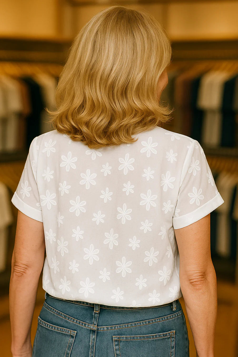 Tess - Elegant White Blouse