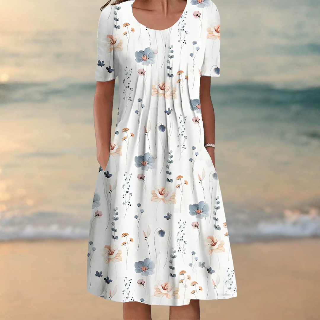 Odie – Elegant Floral Pattern Dress