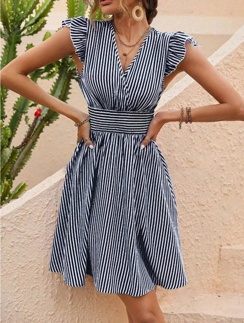 Lisa – Light & Striped Summer Ferry Dress