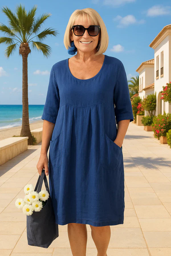 Roux - Linen Dress with Pockets
