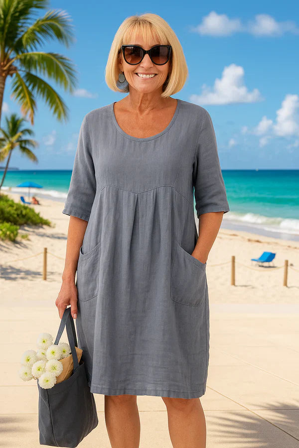Roux - Linen Dress with Pockets