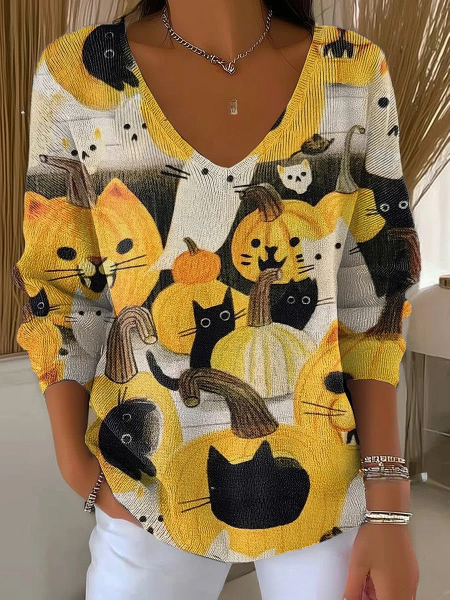 Lois & Tom's - Knit Sweater with V-Neck