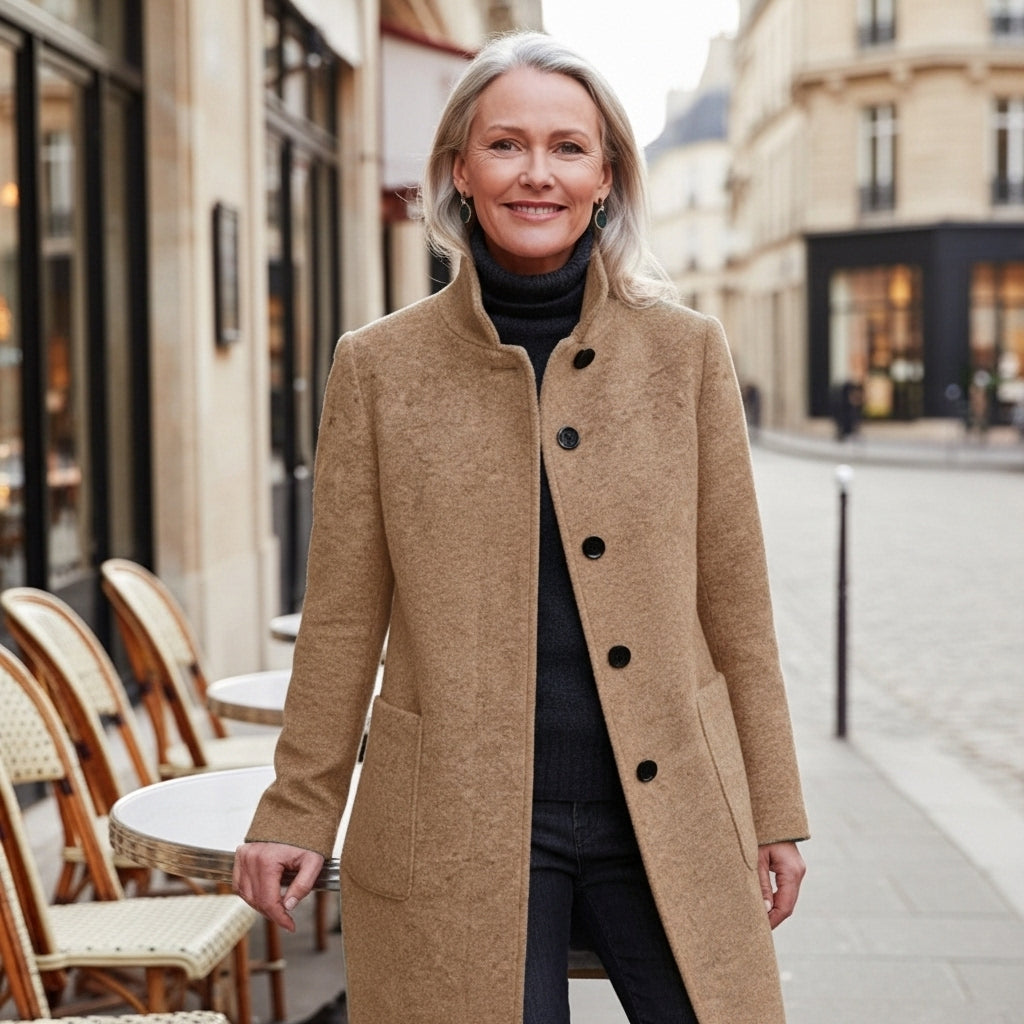 Carine – Classic Wool-Blend Coat