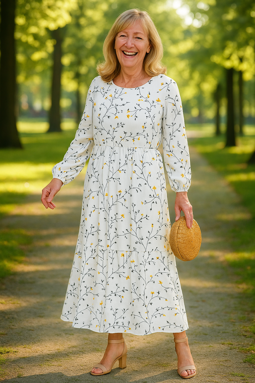 Matilda - Elegant Floral Print Dress